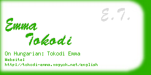 emma tokodi business card